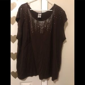 Nice Brown Shirt With Studded Design